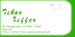 tibor kiffer business card